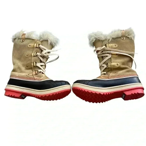 Sorel Joan of Arctic Faux Fur Lined Brown Tan Suede Boots Size 5 - Picture 8 of 8